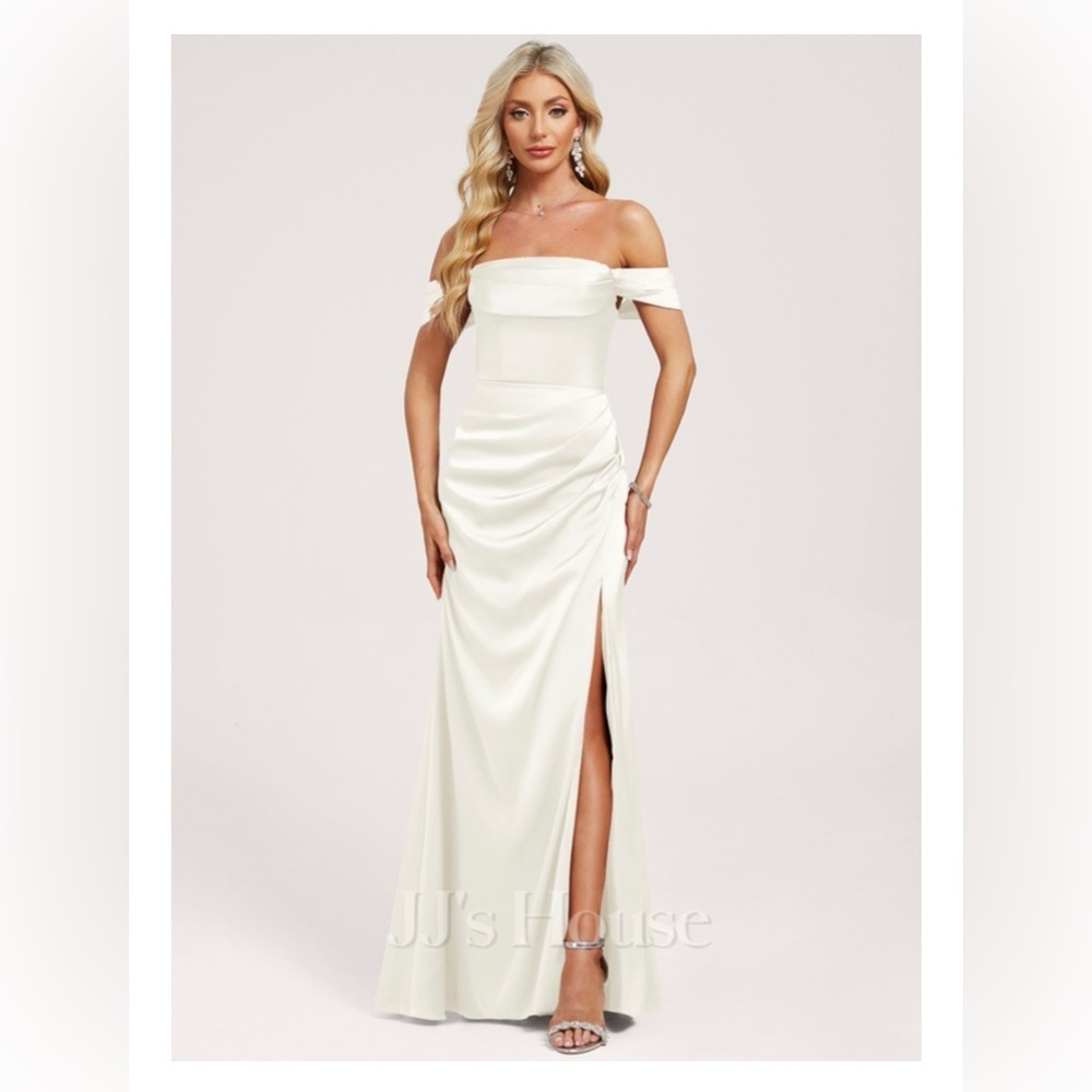 JJs House Strapless Cream Gown
